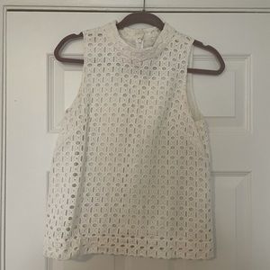 J. Crew white tank top blouse size 6